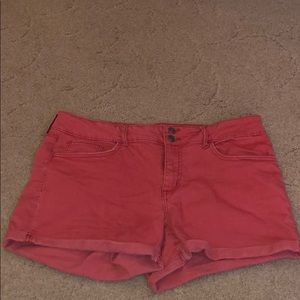 Coral/Pink Jean Shorts!